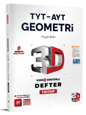3D Yayınları TYT AYT Geometri Video Destekli Defter 1. Kitap